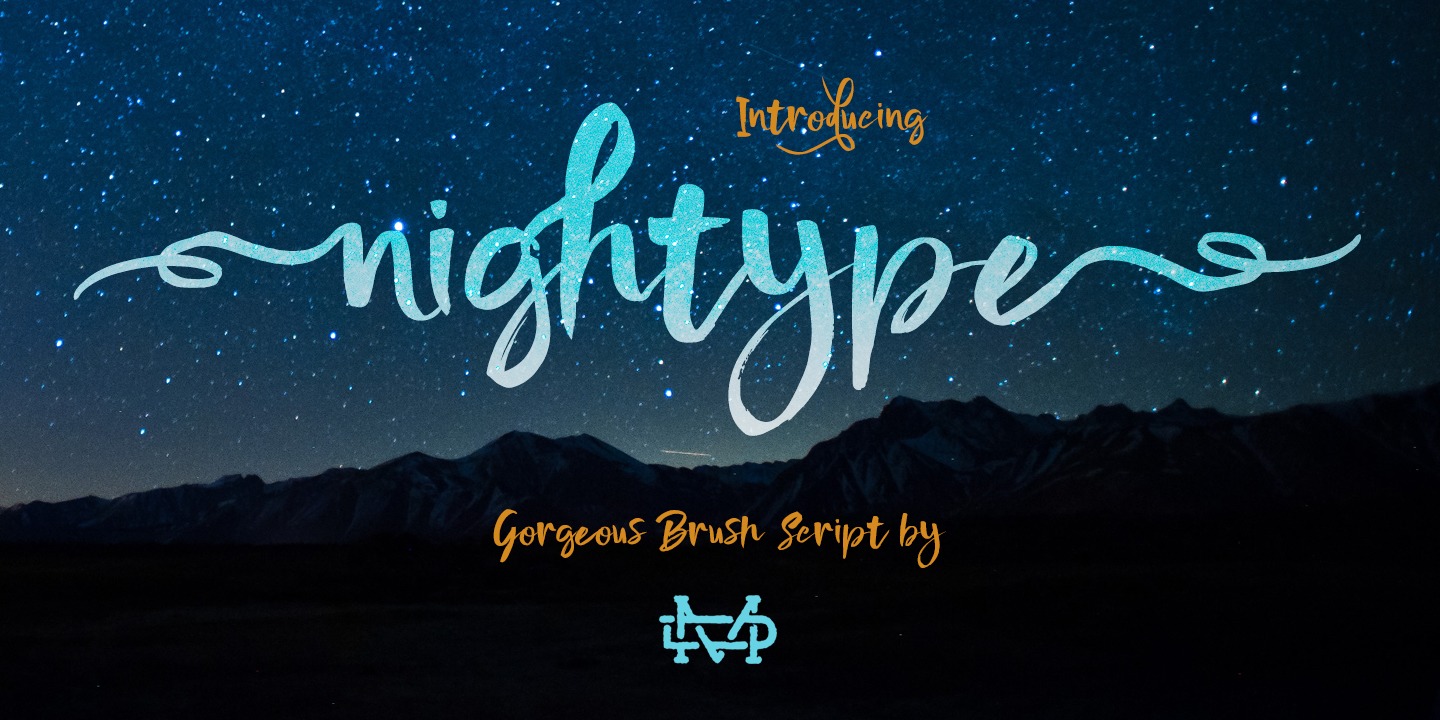 Beispiel einer Nightype-Schriftart
